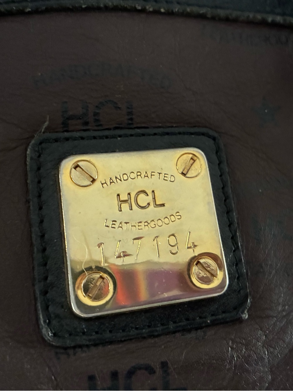 HCL Brown and Black Structured Leather Satchel - Unbranded - Picture 2 of 3